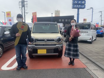 Y様にハスラーＪスタイルをご納車させて頂きました